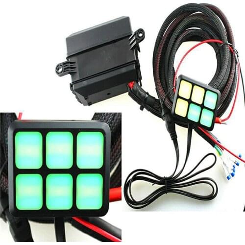 All-purpose 6 Gang Rocker Switch Panel Universal for 12V Car Marine Yachat Truck