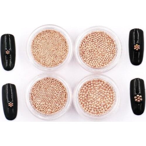 3 Colors Nail Rhinestone Set 3D Mini Beads Fashion Shiny Nail Art Tips Decoration UV Gel Manicure Salon Stickers