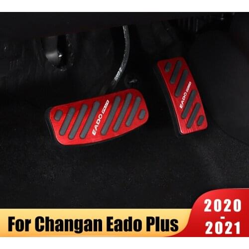 Aluminum Alloy Car Foot Fuel Accelerator Brake Pedals Cover Non Slip Pads For Changan Eado Plus 2020 2021 Interior Accessories