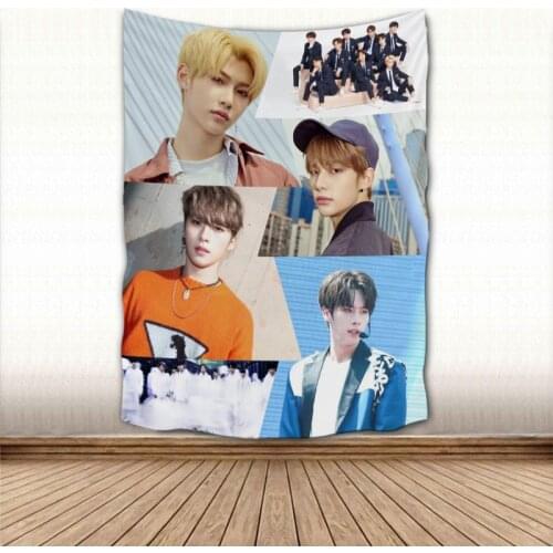 Custom Stray Kids Wall Hanging Tapestry Sheets Home Decorative Tapestries Beach Towel Yoga Mat Blanket Table Cloth