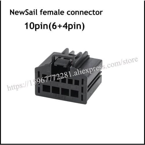 Newsail 10pin(6+4) female Connector cable Terminal jacket auto socket 10 pin Connector automotive plug include terminal 100PCS