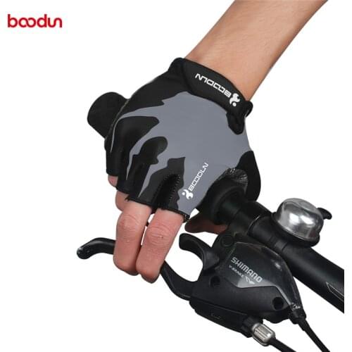 Boodun Summer Anti-slip Half Finger Cycling Gloves Men Women Shockproof Gel Mountain Bike Gloves Road Sport mtb Bicycle Gloves