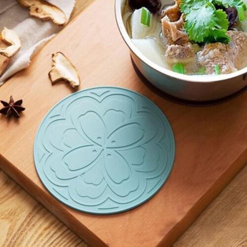 Pot Mat Heat Resistant Insulation TPE Non Slip Silicone Cup Coaster for Home Kitchen Table Mat Pad Home Decoration Tableware