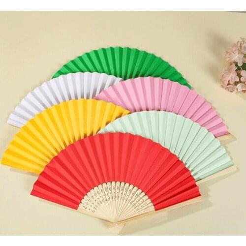 Blank Childrens Painting Drawing Chinese Folding Fan Wooden Bamboo Antiquity Folding Fan for Calligraphy Painting Home Decor