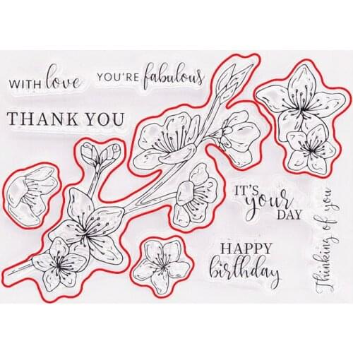 11*8 Petal Transparent Clear Stamps / Silicone Seals Roller Stamp for DIY scrapbooking photo album/Card Making