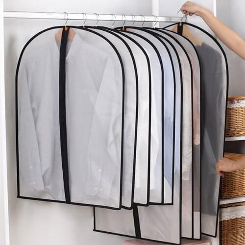 Dustproof Cloth Cover Bags Transparent Wardrobe Storage Bag Dust Cover Clothes Protector Garment Suit Coat Dust Cover