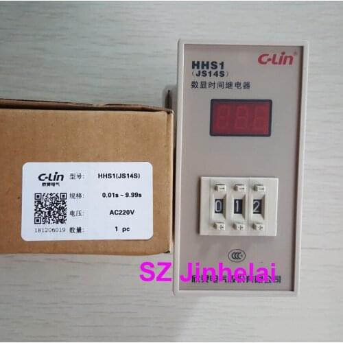 C-Lin HHS1(JS14S) New original Time relay electricity delay AC220V, DC24V, AC380V, 9.99S/99.9S/999S/999M реле времени