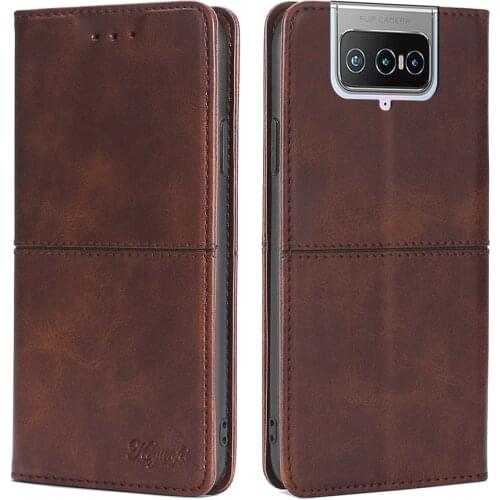 Luxury Flip Case for ASUS ZS670KS 6.67inch Leather Phone Cover Card Slots Protective for ASUS ZS671KS Phone case ASUS_I002D