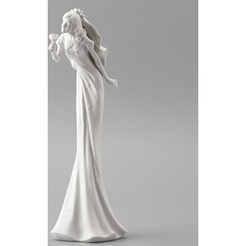 Hand engraving Artwork Porcelain wedding gift series slim bride smell the rose Home Furnishing decoration ideas