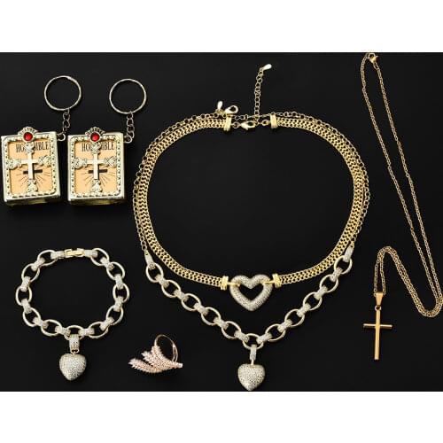 WENDYFO New Women Fashion Cross Necklaces & Pendants For Ladies Casual Religious Charm Jewelry Chain Necklace Female