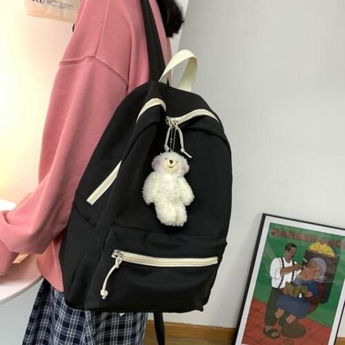 Women backpack Japanese Harajuku ulzzang solid color simple School bag Teenager Girl backpacks Fashion female college Rucksack