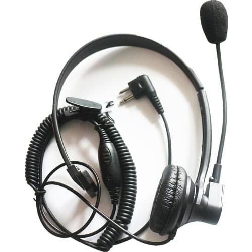 2 pin Over Head Headset Boom Mic Earphone Headphone VOX PTT For Motorola Radio CP88 CP 040 CP100 CP125 CP150 CP 200 CP250 CP300