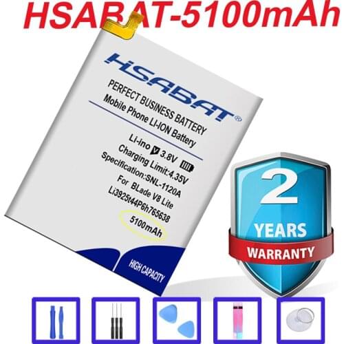 Top Brand 100% New 5100mAh li3925t44p6h765638 Battery for ZTE BLade V8 Lite 5.0 inch in stock