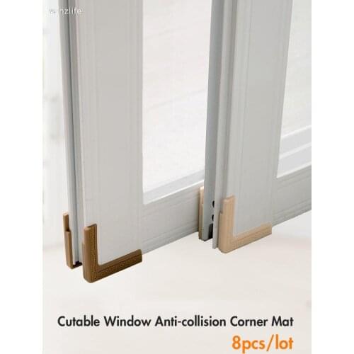 Aluminum Window Bumper Corner Protector Window Silicone Corner Protection Strip Door Right Angle Anti-Collision Bumper