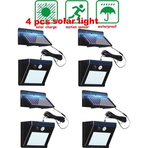 30 LED Solar Light Illumination PIR Motion Sensor Wireless Solar Light Waterproof Outdoor Garden Wall LED Lightoptional seperabl