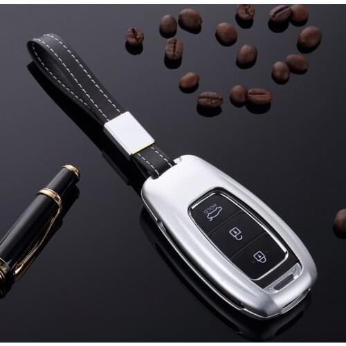 Aluminum Alloy Car Key Case Shell Cover For Hyundai i30 Ix35 Solaris Azera Elantra Grandeur Ig Accent Santa Fe Cover