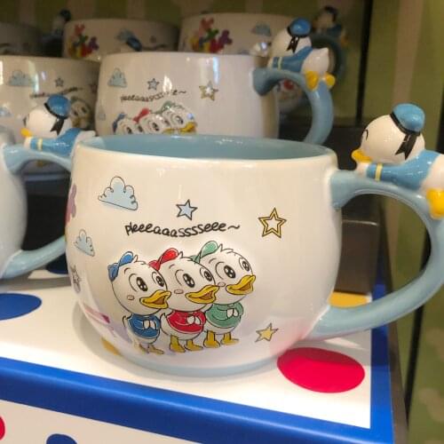 Disney Ceramic Mug Donald Duck Daisy Mug Milk Coffee Mugs Travel Mug Cups and Mugs Ceramic Handgrip Cartoon Eco-Friendly CIQ