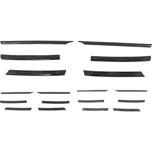 For Tiguan MK2 2016-2021 Front Bumper Mesh Center Grille Grill Moulding Strips Cover Trim