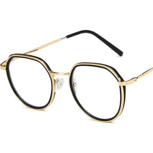 Logorela 8102 Anti-Blue Ray Round Glasses Frames Vintage Transparent Optical Eyeglasses Frames Clear Lens Spectacles Eyewear