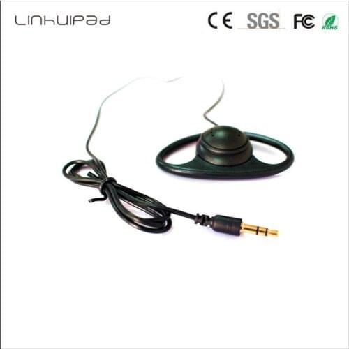 Linhuipad 3.5mm stereo plug 1-Bud Comfortable Big ear hook earphones D type Single headsets use Museums travel agency 100pcs/lot