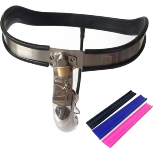 Manyjoy the Protector Male Chastity Belt Device with Anal Plug SPLIT back cable/Hole high quality BDSM Adult Sex toys for Man