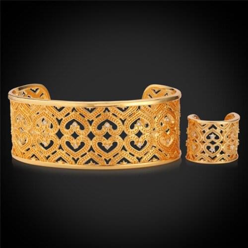 Kpop Hand Jewelry Set Cuff Bracelet Ring Gold/Silver Color Vintage Jewelry Set For Festival Gift HR019