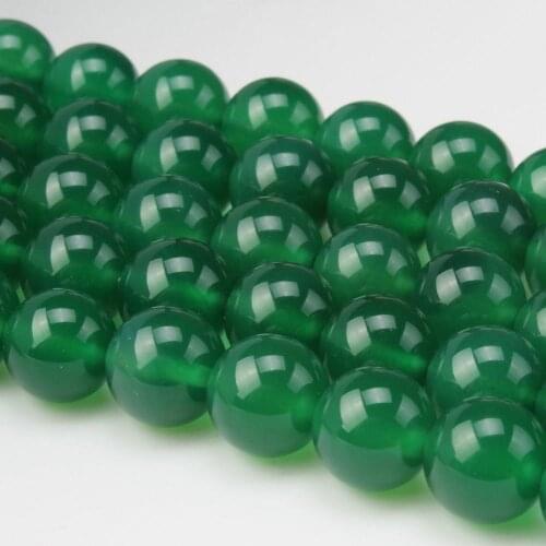 Natural Round Green Agate Carnelian Gemstone Loose Beads 4 6 8 10 12mm For Necklace Bracelet DIY Jewelry Making