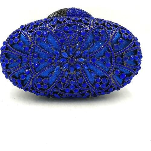 Newest Nigeria Bridal wedding party purses women evening party bag diamonds wallet bag crystal clutches elegant crystal purses