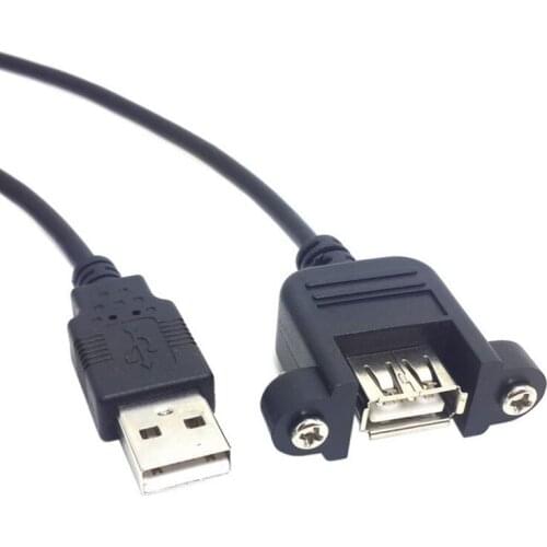 The New USB 2.0 A type Male to Female Extension Cable with Screws for Panel Mount 6ft 2.0m U2-020-2.0M