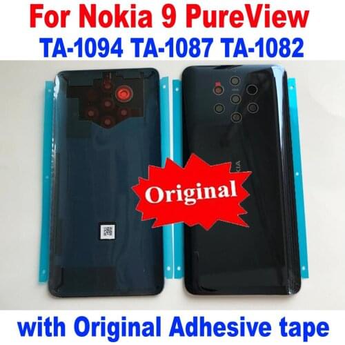 Original Best Battery Back Cover Housing Door Rear Case with Adhesive tape Lid For Nokia 9 PureView TA-1094 TA-1087 TA-1082