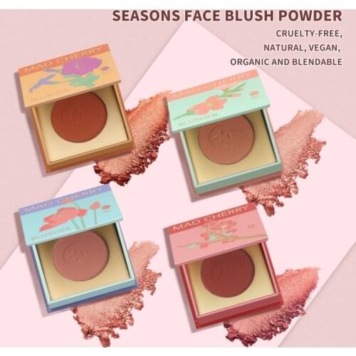 Peach Blush Makeup Pallets Shimmer Face Cheeks Blusher Palette Korean Cosmetic Contour Pressed Powder Orange Nude Shadows Fard