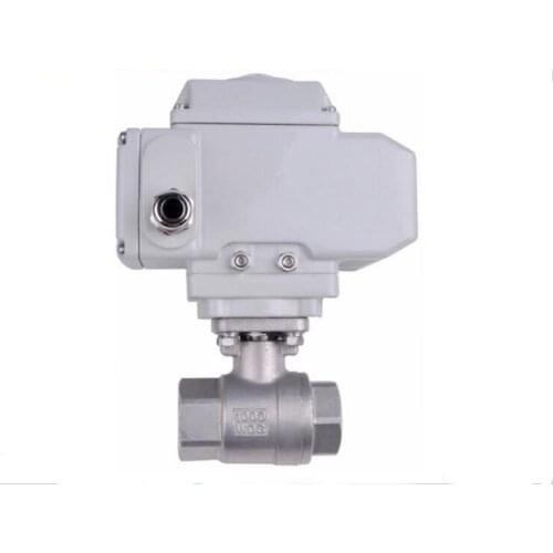 1 1/2 inch 2pcs pneumatic kind air water stainless steel material electric ball valve