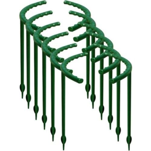 12 Pcs Plants Supports Stakes,Plastic Curve Flower Support Ring Plants Cage Holder for Plants Vegetables,Tomatoes,Etc