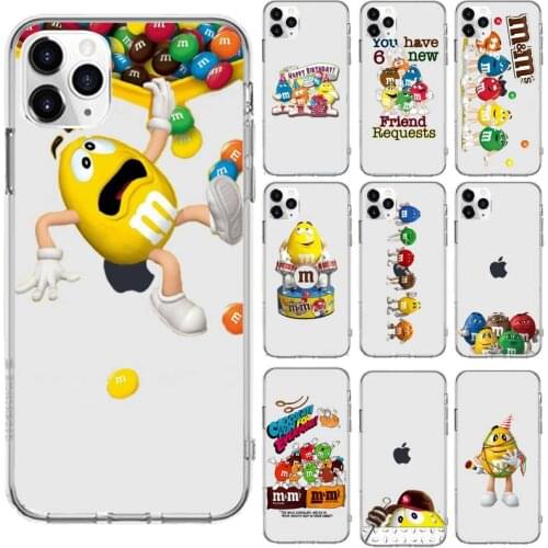 M&Ms Chocolate Nutella Bottle Phone Case Transparent for iPhone 6 7 8 11 12 s mini pro X XS XR MAX Plus cover funda shell