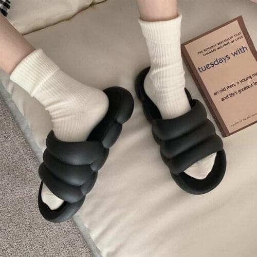Slippers Women Men Summer Fashion Home Bathroom Sandals Thick Bottom Couple Slides Non-Slip Floor Indoor Shoes Unisex Size 36-45