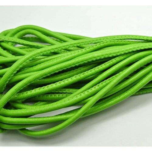 32.8 Feet Green Stitched Round Soft Synthetic Leather String Jewelry Cord 5mm