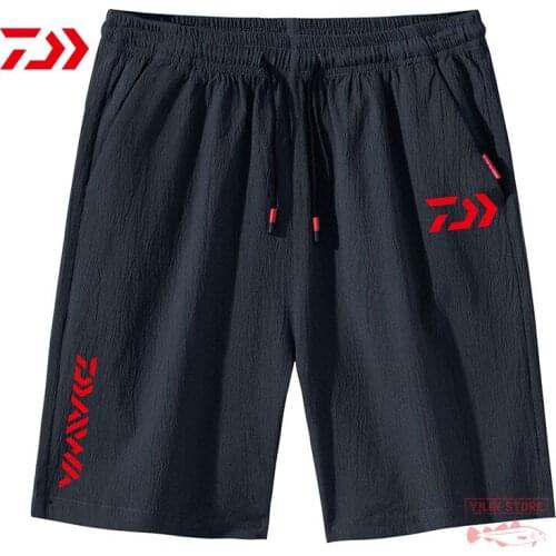 Daiwa Fishing Shorts Men Outdoor Sport Shorts Drawstring Pocket Summer Thin Breathable Beach Trousers Daiwa Fishing Clothing