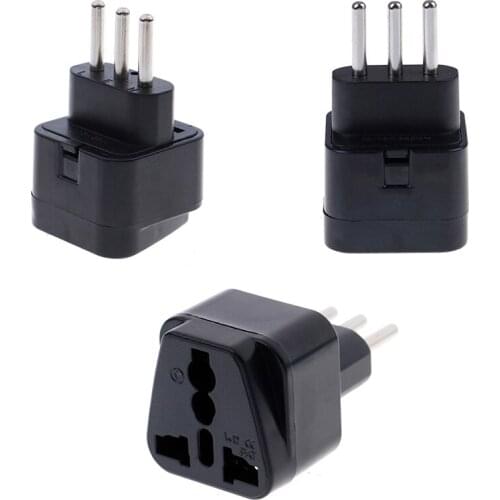 Universal UK/US/EU/AU To Italy Uruguay Syria 3 pin Travel Power Adapter Plug Charge Converter Wall Plug