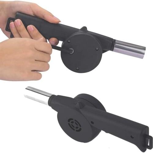 Outdoor Barbecue Fan Hand-cranked Air Blower Portable BBQ Grill Fire Bellows Tools Picnic Camping Accessories Kitchen Gadgets