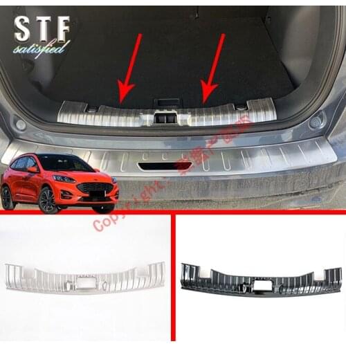 Stainless Steel Interior Rear Bumper Protectio Trunk Sill Decorative Plate Pedal For Ford Kuga Escape 2020 2021