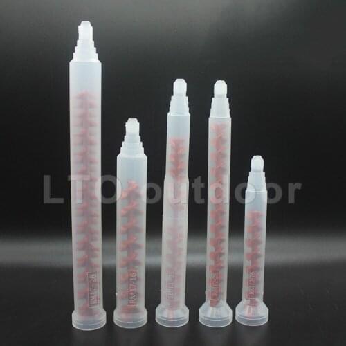 10/20/30pc Round Dynamic Mix Tube Quick Mixing Nozzle RM Two Component Liquid Glue Adhesives Mixer AB Glue Dynamic Mixing Nozzle