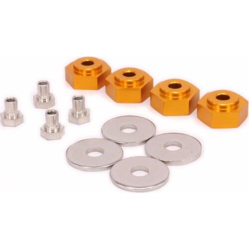 4PCS RCAWD Alloy Wheel Hex Converter From 12mm To 17mm Hub For Rc Hobby Model Car Wheel Hex Hub Crawler Hopup Parts