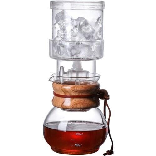 400ml High Borosilicate Glass Ice Drip Coffee Sharing Pot Cool With Iced Brew Coffee Pot For Kitchen