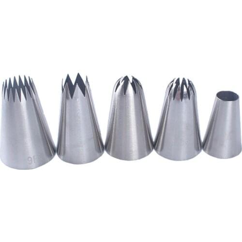 5pc/Set Kitchen Baking Cake Decorating Toolof Nozzle Lcing Piping Pastry Nozzles Kitchen Gadget Baking Accessories Making Cake D