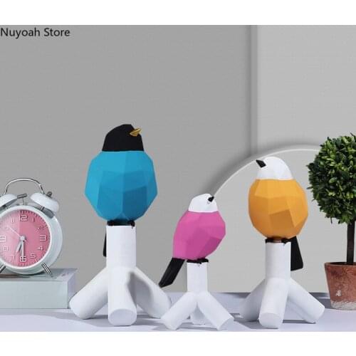 Abstract Bird Desktop Decoration Creative Geometric Design Animal Resin Decoration Nordic Minimalist Living Room Home Decoration