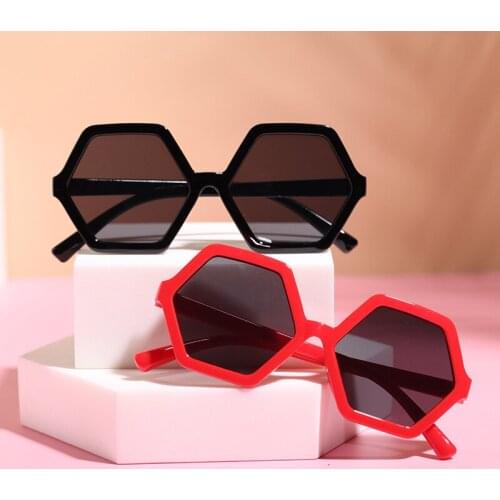 Oversize Child Polygon Sunglasses for Baby Vintage Irregular plastic Kids Sun Glasses Boy Girls Big Frame Infant Gafas Oculos