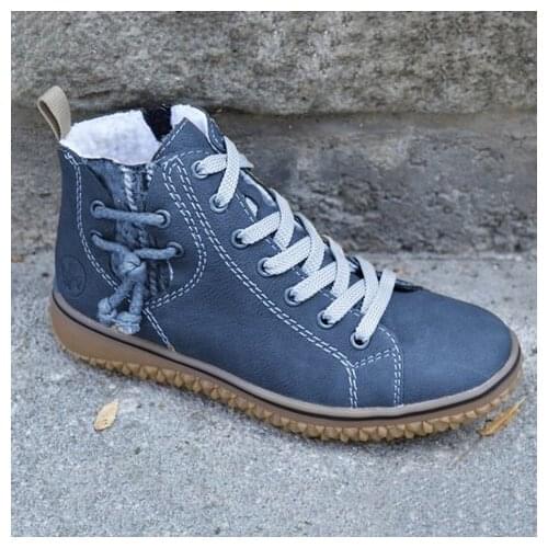 2020 Plus Size Ankle Boots Women Platform Low Heels Womens Boots Buckle Shoes Thick Heel Short Boot Ladies