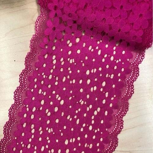 10Yards Elastic Stretch Lace Trim 18cm Width Skirt Hem For Dress Sewing Applique Costume Fabric Laces DIY Material