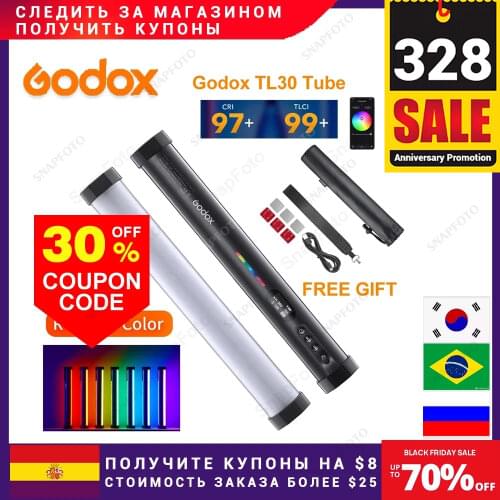 Godox TL30 TUBE LIGHT RGB soft light LED Portable Handheld Photography Lighting Stick Wireless Control vs Nanlite PavoTube