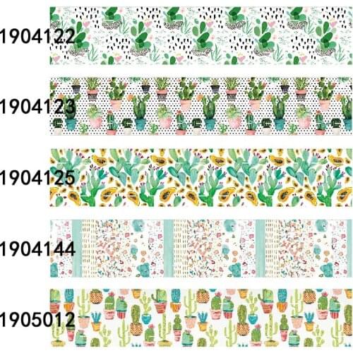 FLRARIBBON watercolor cactus printed ribbon